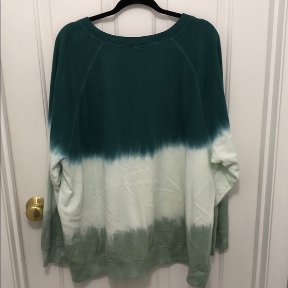 Old Navy Teal and Green tie dye style Sweatshirt - Picture 3 of 3